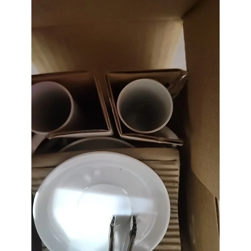 Vintage Tock‎ Japan Demi-Tasse Espresso Set Service for 6 White Porcelain P/34